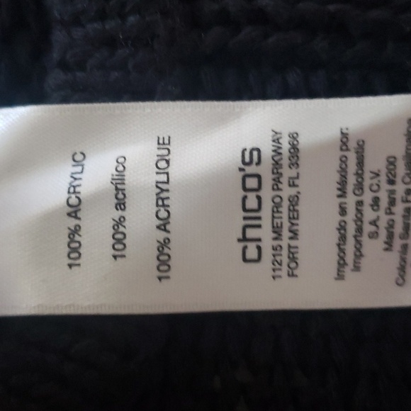 CHICOS Pieced Stripe lightweight Knit Sweater - Picture 8 of 8